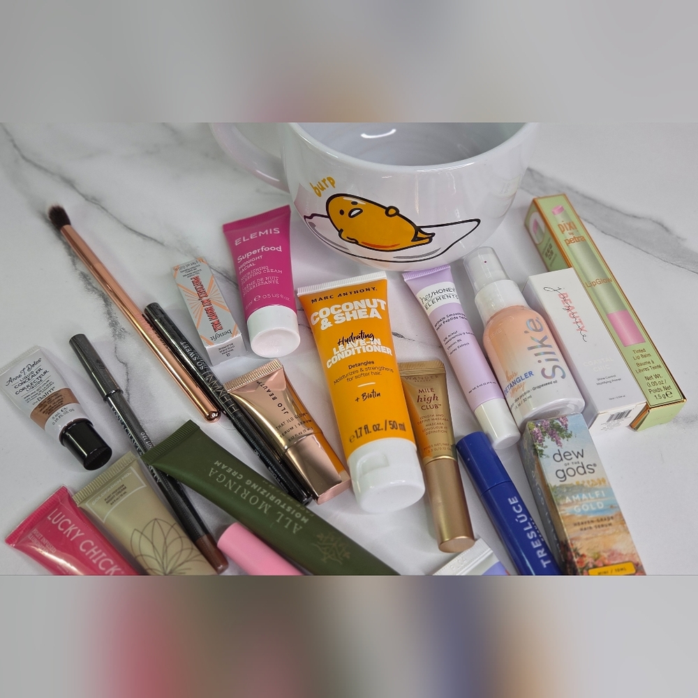 Assorted Ipsy Products In An Oversized Gudetama Mug - Sample Sizes - New - Picture 8 of 15